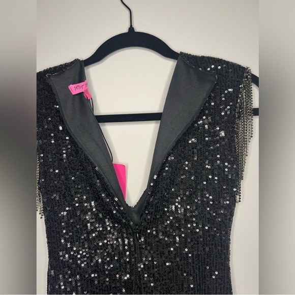 Betsey Johnson - Sequin Black Mini Dress - Size XS - Picture 10 of 11